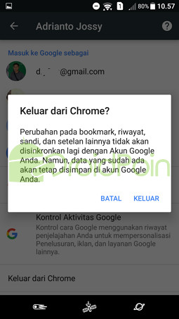 Cara Sign Out dari Chrome (Android)