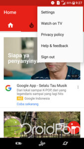 Cara Sign Out dari Aplikasi YouTube Android