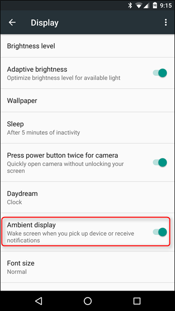 Cara Mengaktifkan / Menonaktifkan Fitur Ambient Display di Android
