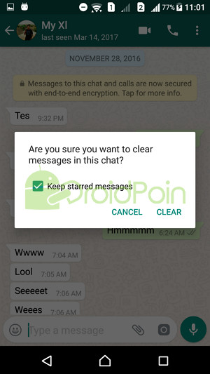 Cara Reset Chat di WhatsApp Android
