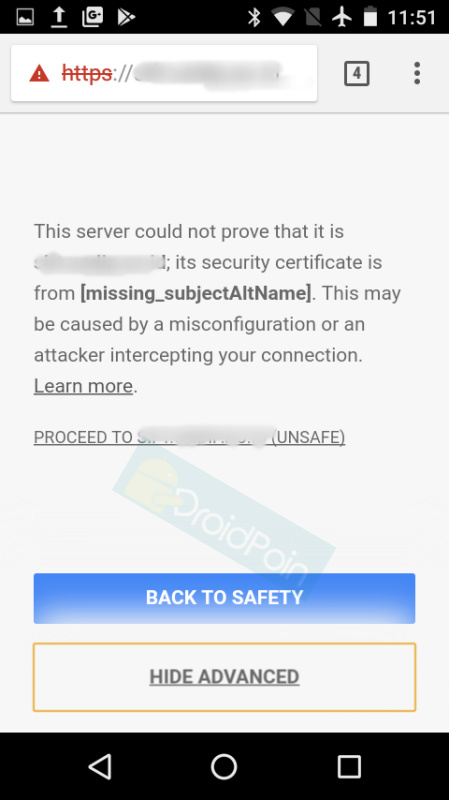 Mengatasi Your Connection is Not Private di Chrome Android